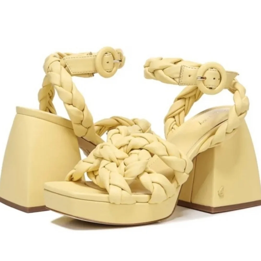 Circus NY by Sam Edelman MABLE Chunky Pale Yellow Platform Sandals size 10